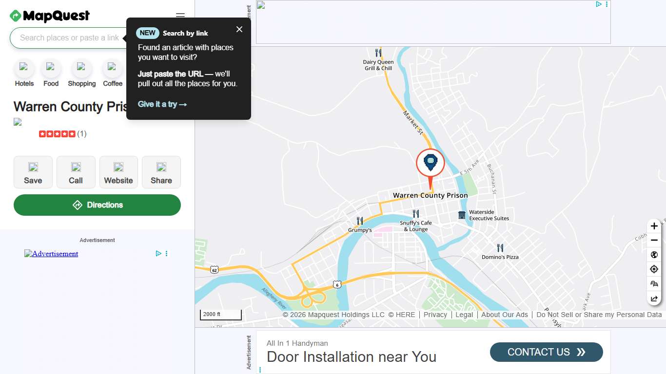 Warren County Prison, 407 Market St, Warren, PA 16365, US - MapQuest