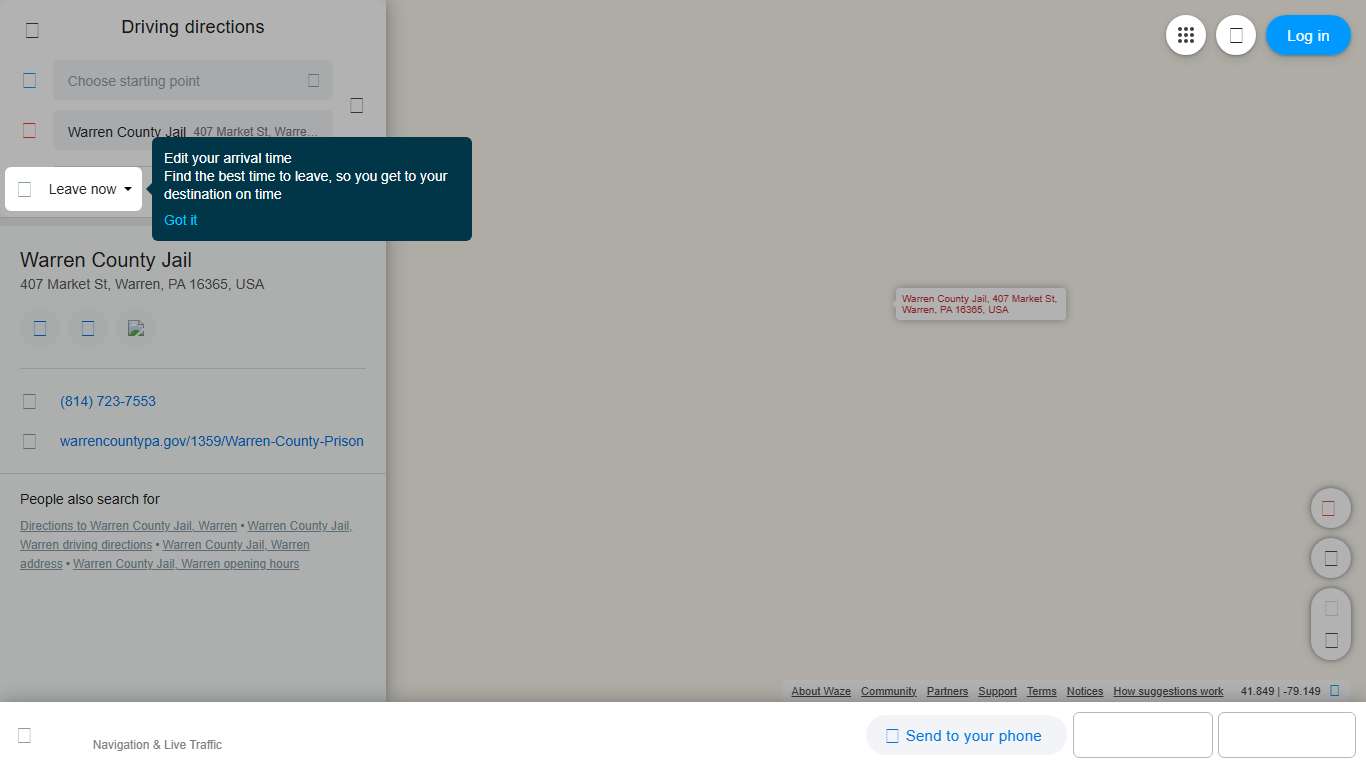 Driving directions to Warren County Jail, 407 Market St, Warren - Waze